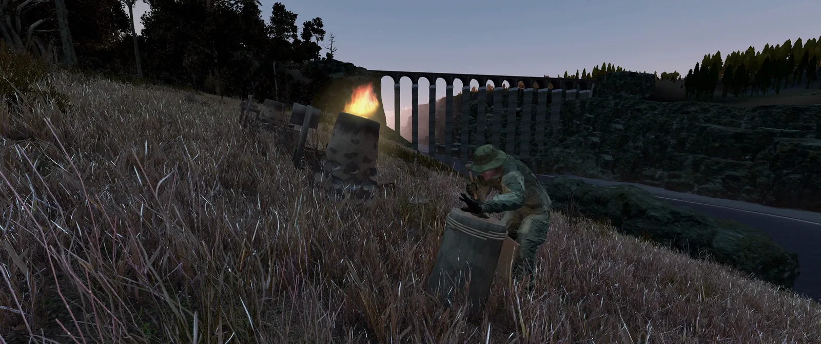 Forge at dusk
