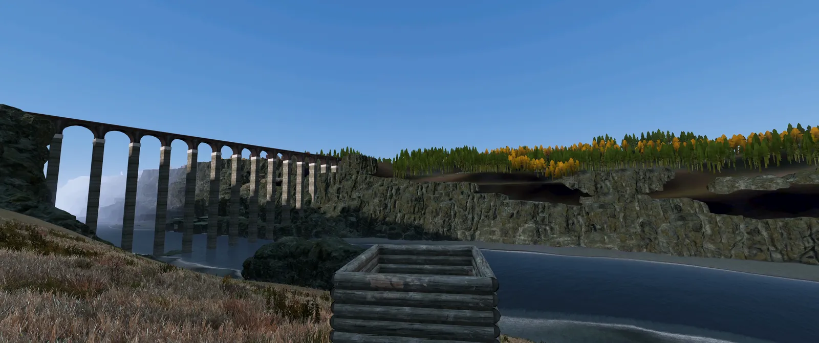 A hut by the river, still under construction